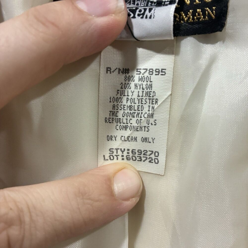 Requirements Woman Wool Double-Breasted Blazer Quiet Luxury Size 26W - Picture 5 of 10